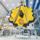 Los espejos del telescopio espacial James Webb. Foto: NASA